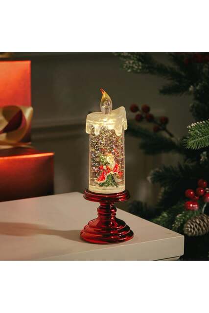 Rackhams LED Flameless Taper Flickering Battery Operated Candles Lights Christmas Candlesticks Decor - image 1