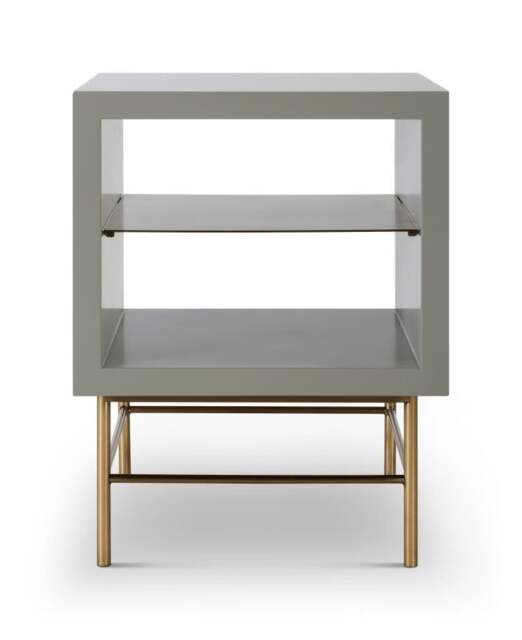 Rackhams Alberto Side Tables - Grey - Brushed Brass - image 1