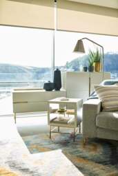 Rackhams Alberto Side Tables - Grey - Brushed Brass - thumbnail 4