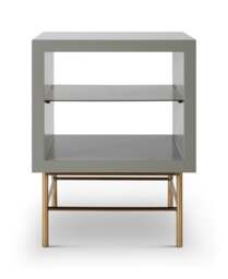 Rackhams Alberto Side Tables - Grey - Brushed Brass