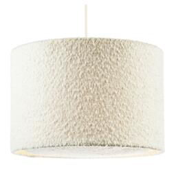 Rackhams Luxuriously Textured Boucle Lamb Wool Fabric Pendant Lighting Shade - thumbnail 2