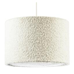 Rackhams Luxuriously Textured Boucle Lamb Wool Fabric Pendant Lighting Shade - thumbnail 1