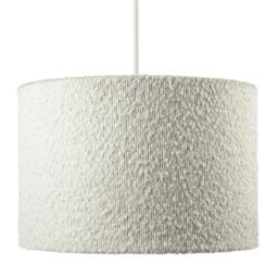 Rackhams Luxuriously Textured Boucle Lamb Wool Fabric Pendant Lighting Shade - thumbnail 4