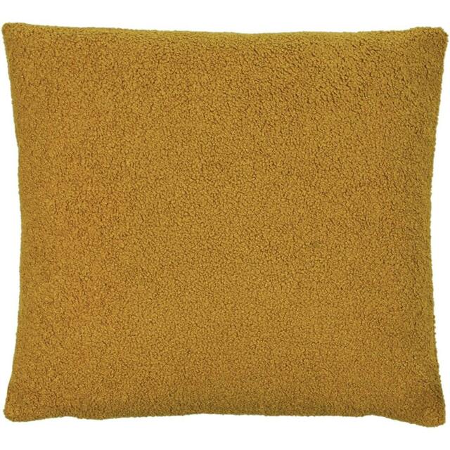 Rackhams Malham Fleece Square Cushion Cover - Saffron - 50cm x 50cm - Saffron - 100% Polyester - image 1