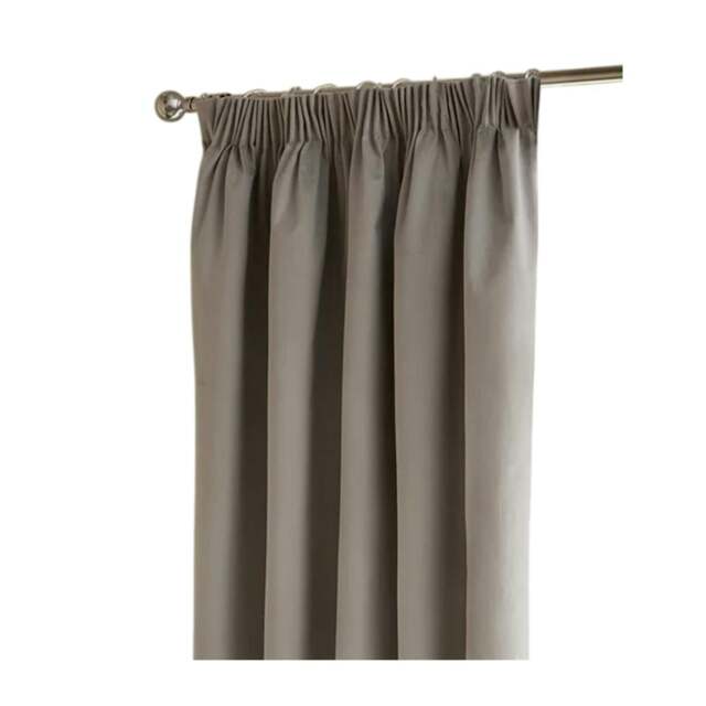 Rackhams Ultimate Velvet Eyelet Curtains - Silver - 168cm x 183cm - Silver - 100% Polyester - image 1