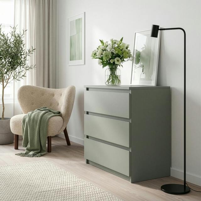 Rackhams Edmore 3 Drawer Chest in Sage Green - Standard - Sage Green - Manufactured Wood - image 1