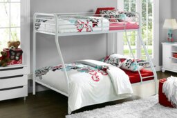 Rackhams Bunk Bed Metal White - Single/Double - thumbnail 5
