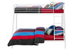 Rackhams Bunk Bed Metal White - Single/Double - thumbnail 3