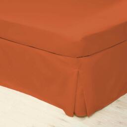Rackhams Easycare Percale Platform Valance - Terracotta - Superking - Terracotta - 50% Cotton/50% Polyester - thumbnail 1