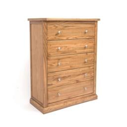 Rackhams Salerno 5 Drawer Chest of Drawers Chrome Knob - Natural - thumbnail 2