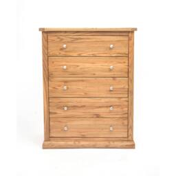 Rackhams Salerno 5 Drawer Chest of Drawers Chrome Knob - Natural - thumbnail 1