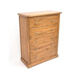 Rackhams Salerno 5 Drawer Chest of Drawers Chrome Knob - Natural - thumbnail 3