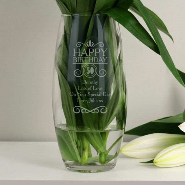 Rackhams Personalised Birthday Bullet Vase - image 1