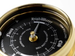 Rackhams Handmade Prestige Tide Clock in Solid Brass With a Jet Black Dial - thumbnail 4