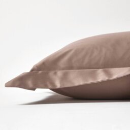 Rackhams Organic 400 TC Egyptian Cotton Sateen Oxford Pillowcase, Standard Size - White - thumbnail 3