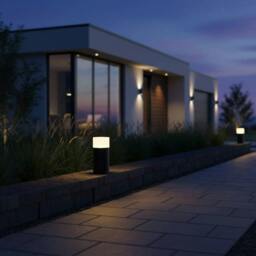 Rackhams 9 Watt 210mm Tall Black Small Bollard Light - thumbnail 3
