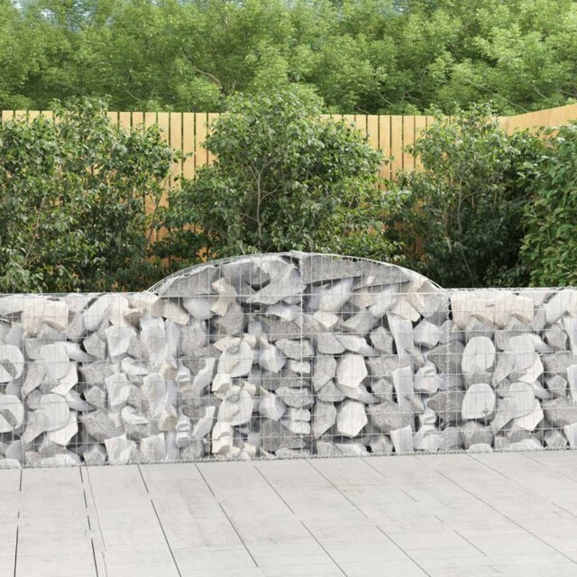 Rackhams Arched Gabion Basket 300x30x80/100 cm Galvanised Iron