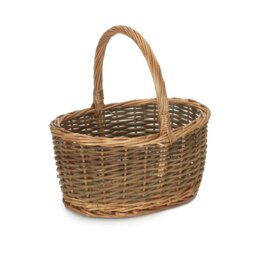 Rackhams Oval Unpeeled Willow Shopping Basket - Set of 3 - thumbnail 3
