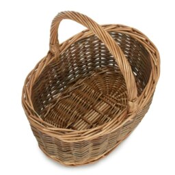 Rackhams Oval Unpeeled Willow Shopping Basket - Set of 3 - thumbnail 4
