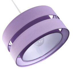 Rackhams Contemporary Quality Lilac Linen Fabric Triple Tier Ceiling Pendant Light Shade - thumbnail 3