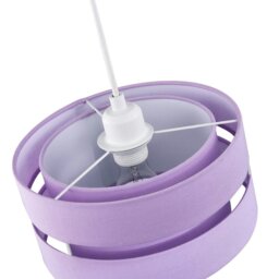 Rackhams Contemporary Quality Lilac Linen Fabric Triple Tier Ceiling Pendant Light Shade - thumbnail 5