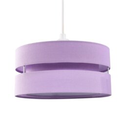 Rackhams Contemporary Quality Lilac Linen Fabric Triple Tier Ceiling Pendant Light Shade
