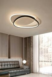Rackhams Indoor Triangular Dimmable LED Ceiling Light with Remote Control - Black - One Size - thumbnail 1