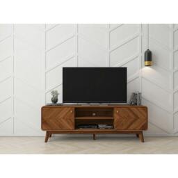 Rackhams LV44 TV Cabinet, Columbian Walnut, 1.6m - 1.6m (160CM) - 1.6m (160CM)