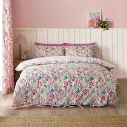 Rackhams Tilly Floral Duvet Cover Set - Pink - Single - thumbnail 1