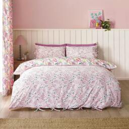 Rackhams Tilly Floral Duvet Cover Set - Pink - Single - thumbnail 3