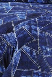 Rackhams Jaxon Navy Blue Geomectric Duvet Cover Set Fresh Modern Bedding - Blue - Super King - thumbnail 3
