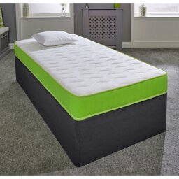 Rackhams Hybrid Memory Foam & Pinna-Coil Mattress - Soft/Medium Cooltouch+ Breathable - Green - 1 - European Double Mattress (140cm x 200cm) - thumbnail 5