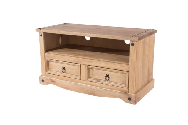 Rackhams Corona 2-Drawer Flat Screen TV Unit - Brown - image 1