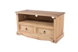 Rackhams Corona 2-Drawer Flat Screen TV Unit - Brown - thumbnail 1