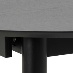 Rackhams Montreux Round Extending Dining Table in Black 115-154 cm Included 4 Cassandra Dining Chair with Armrest in Black - Black - No - Black - thumbnail 6