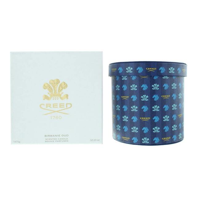 Rackhams Birmanie Oud Blue Leather Candle 1475g