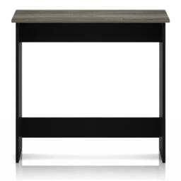 Rackhams Simplistic Study Table, French Oak Grey/Black Crafted for Practical Use and Stylish Living Spaces - thumbnail 2