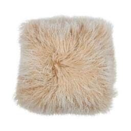 Rackhams Curly Sheepskin Cushion - Doublesided - 56x56 cm - 40x40 cm - Sky Grey - thumbnail 5