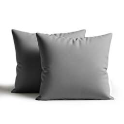 Rackhams Waterproof Outdoor Garden Cushion Covers Patio Cushion Cover Cases Square Pack Of 2 or 4 - 45 x 45cm - Light Grey - Pack of 4