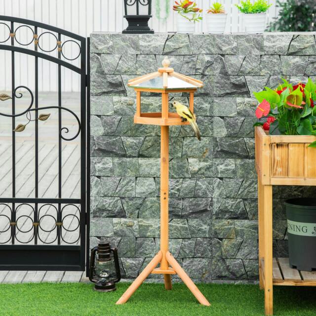 Rackhams Wooden Bird Table Free Standing Feeder Garden and Backyard Station - image 1
