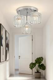 Rackhams 3-Light Crystal Ceiling Light - White - One Size - thumbnail 2