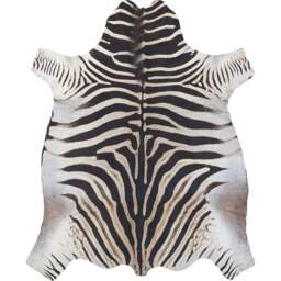 Rackhams Large Faux Hides Animal Print Zebra Rug - 155X190 cm - thumbnail 1