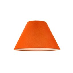 Rackhams Traditional 8 Inch Vivid Orange Cotton Fabric Coolie Lamp Shade