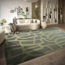 Rackhams Therese Short Pile Green Rug - 200X290 cm - thumbnail 5