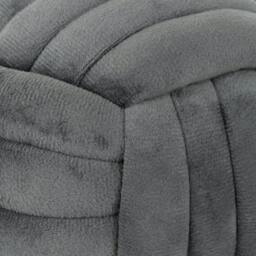 Rackhams Velvet Knotted Door Stopper - Charcoal - Charcoal - thumbnail 3