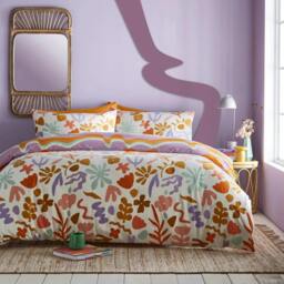 Rackhams Amelie Floral Duvet Cover Set - Multicoloured - Superking - Multicoloured - 50% Cotton/50% Polyester