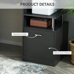 Rackhams Wood Computer Desk Laptop Workstation Drawer Shelf for Home Office - thumbnail 5