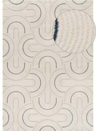 Rackhams Carmel Cream-Blue Geometric Rug - 6070 - 240X340 cm - thumbnail 1
