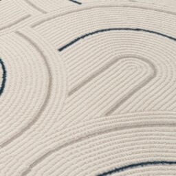Rackhams Carmel Cream-Blue Geometric Rug - 6070 - 240X340 cm - thumbnail 2