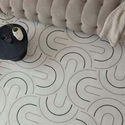 Rackhams Carmel Cream-Blue Geometric Rug - 6070 - 240X340 cm - thumbnail 6